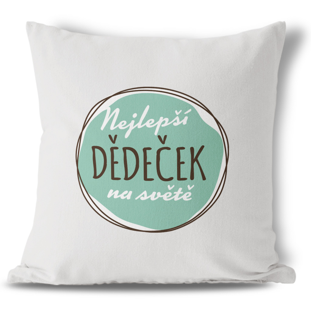 Polštářek bílý Nejlepší dědeček na světě