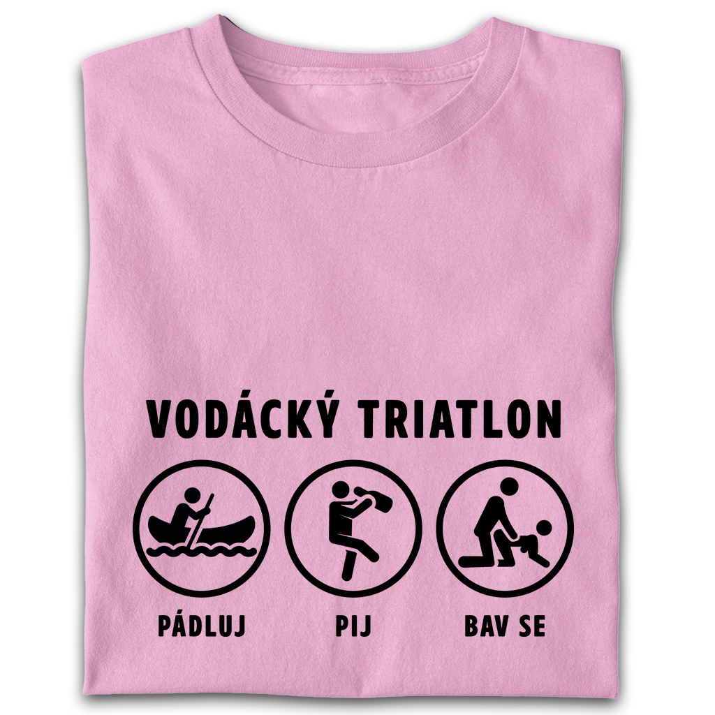 Dámské tričko vodácké - Vodácký triatlon (+ jméno na záda)