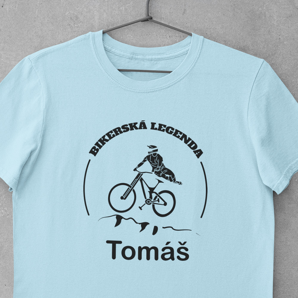 Dámské / Pánské tričko Bikerská legenda (jméno na přání)