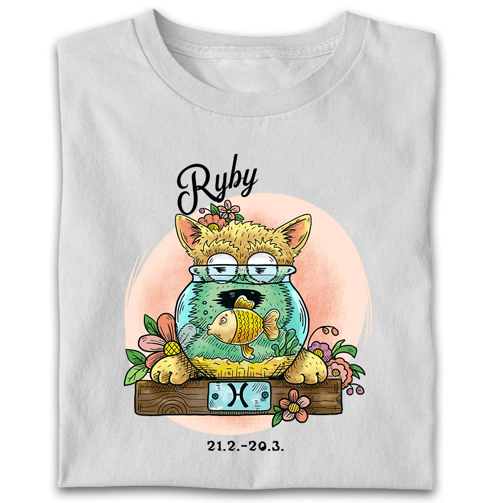 Pánské / Dámské tričko psí horoskop Ryby