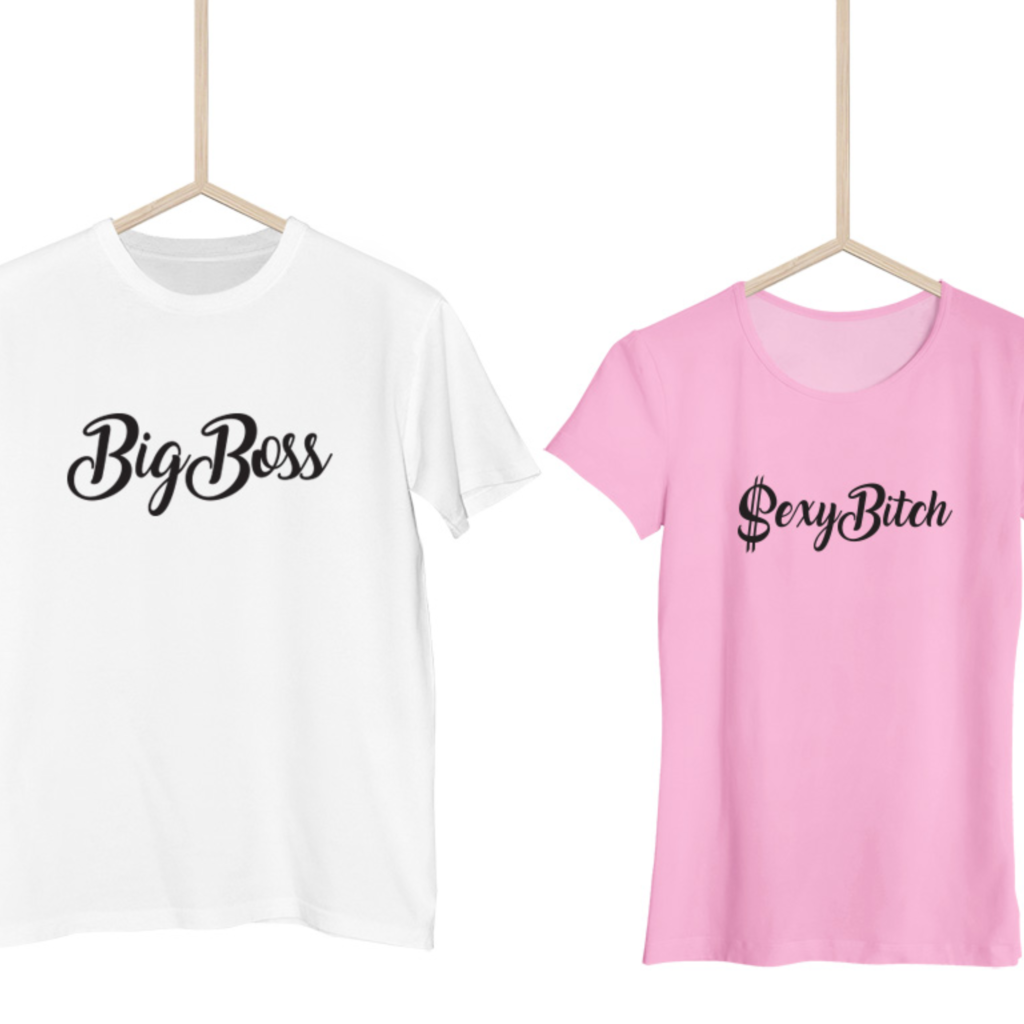 Párová trička SexyBitch & BigBoss (cena za obě trička)