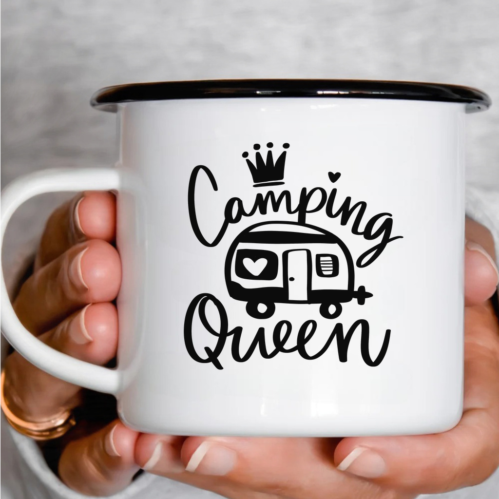 Smaltový plecháček - Camping Queen