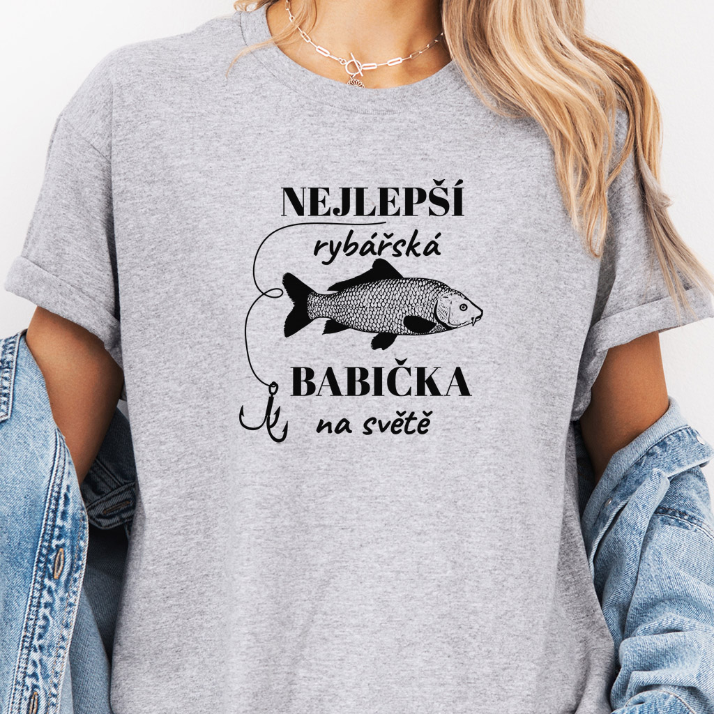 Dámské tričko - Nejlepší rybářská babička
