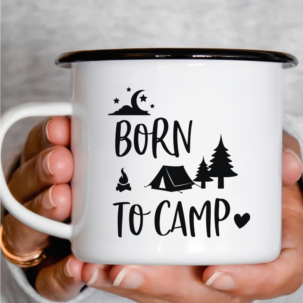 Smaltový plecháček - Born to Camp