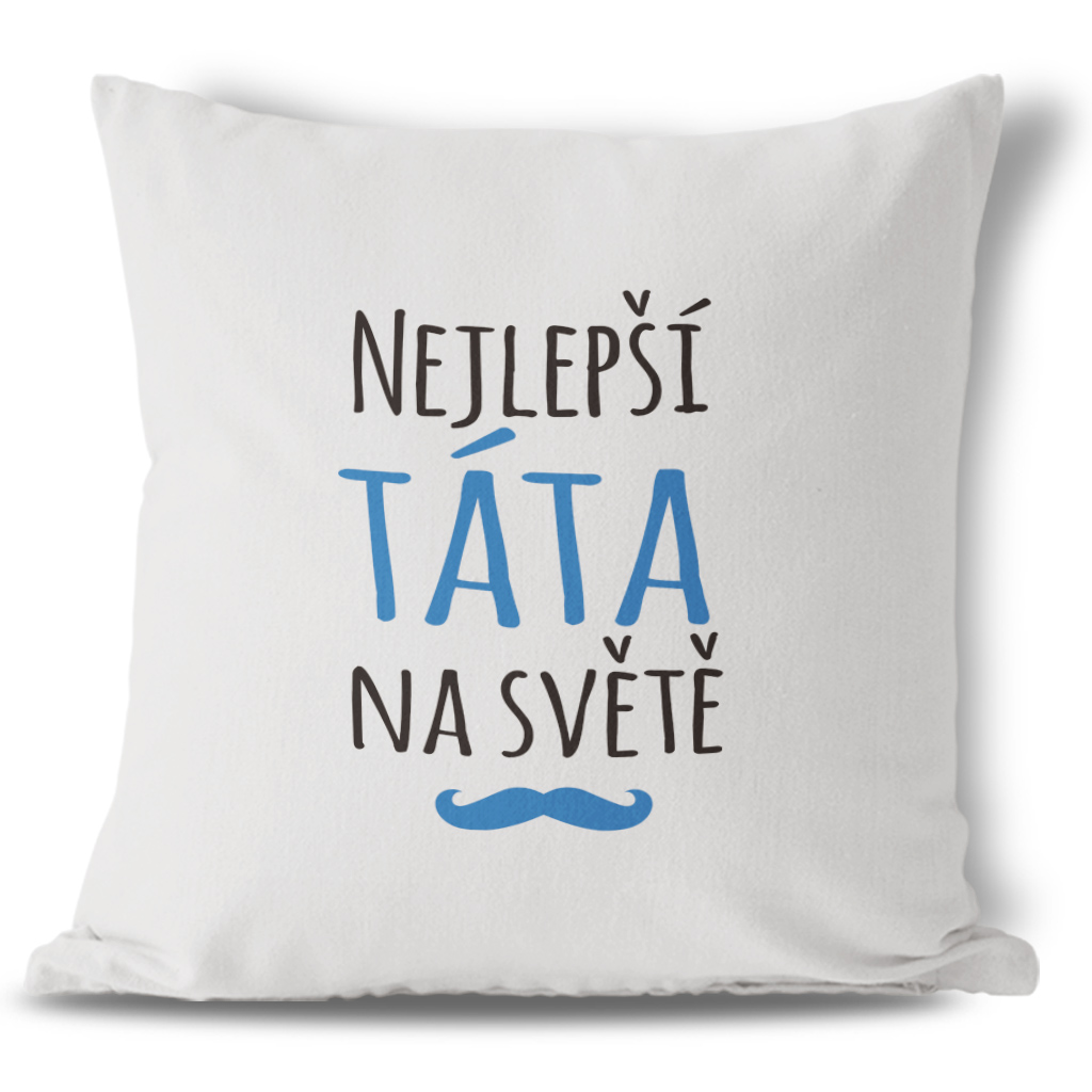 Polštářek bílý Nejlepší táta na světě pure