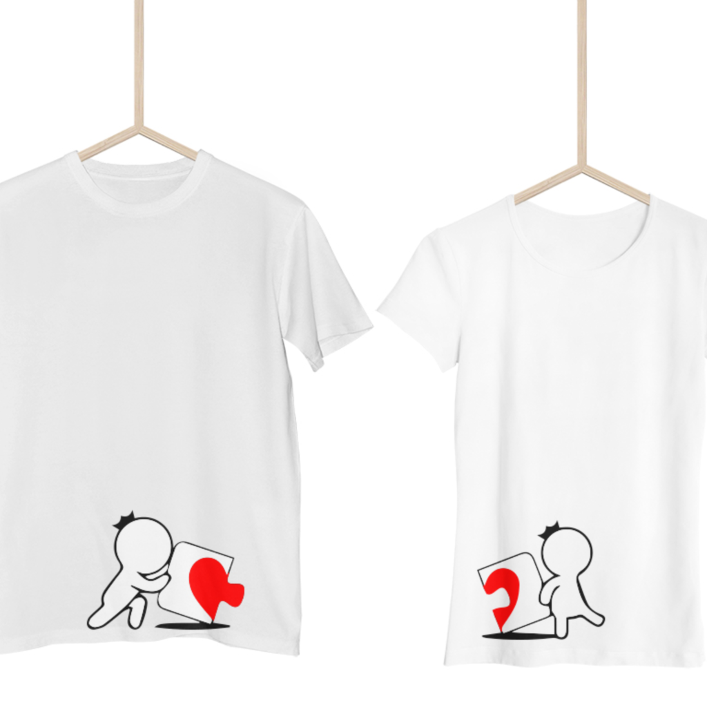 Párová trička Cards heart (cena za obě trička)
