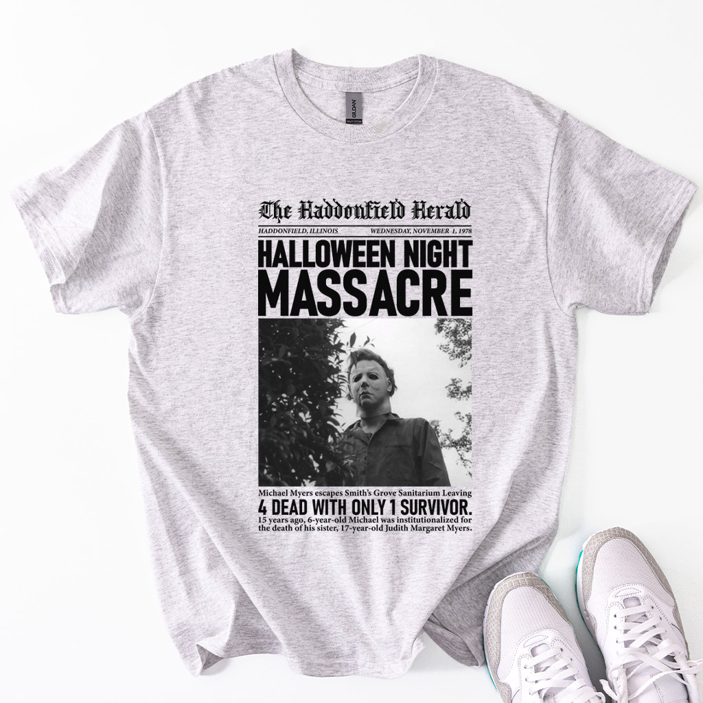 Dámské / Pánské tričko - Michael Myers Halloween 1978 Newspaper