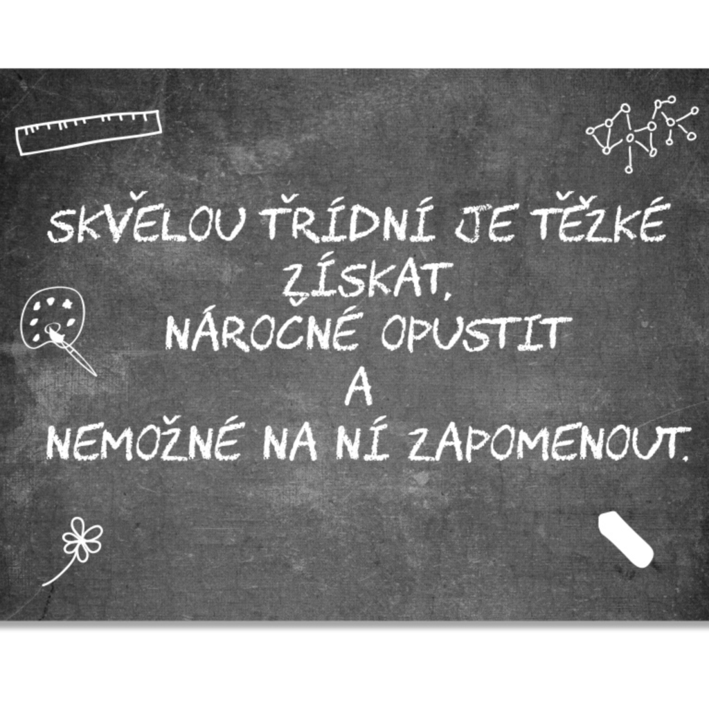Plechová destička - Skvělou třídní