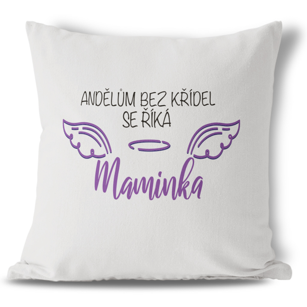 Polštářek Andělé bez křídel-maminka Pure