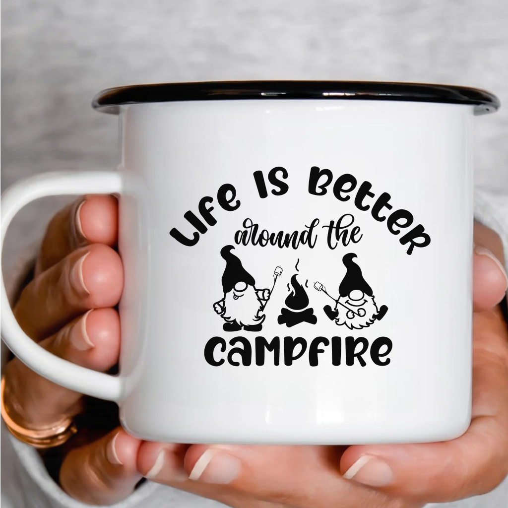 Smaltový plecháček - Life is Better Around the Campfire