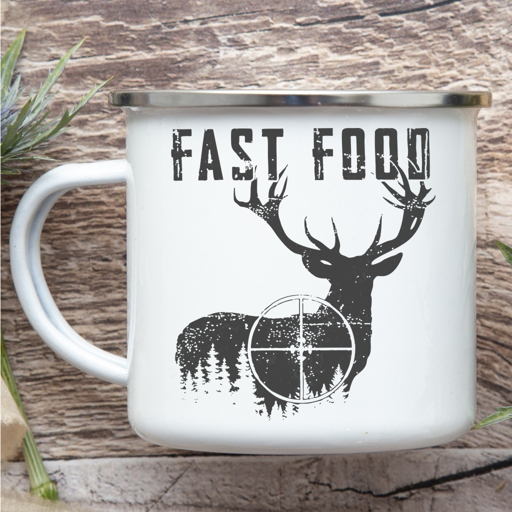 Smaltový plecháček - Lovec Fast Foodu