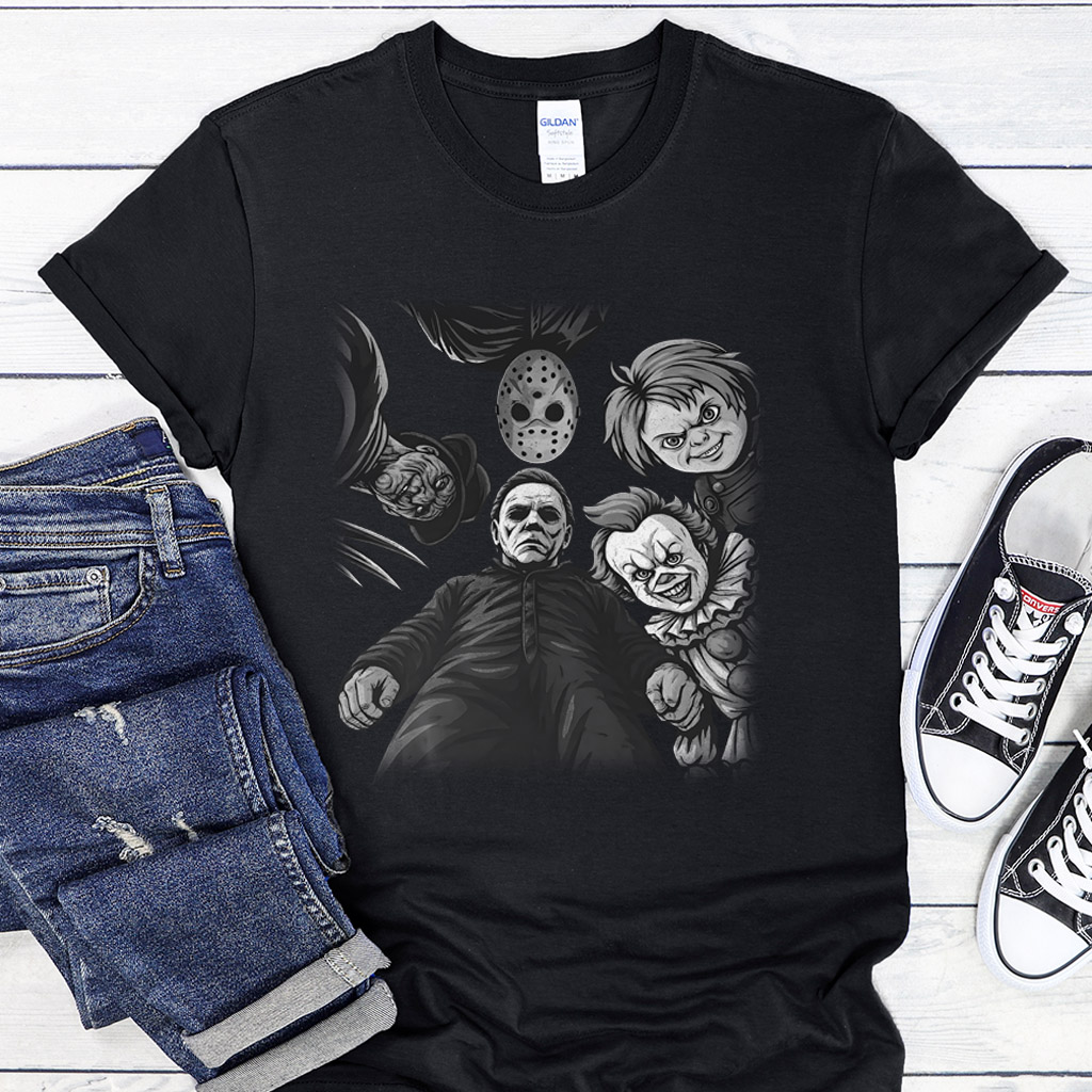 Dámské / Pánské tričko - Hororové ikony Freddy, Jason, Michael, Chucky a Pennywise