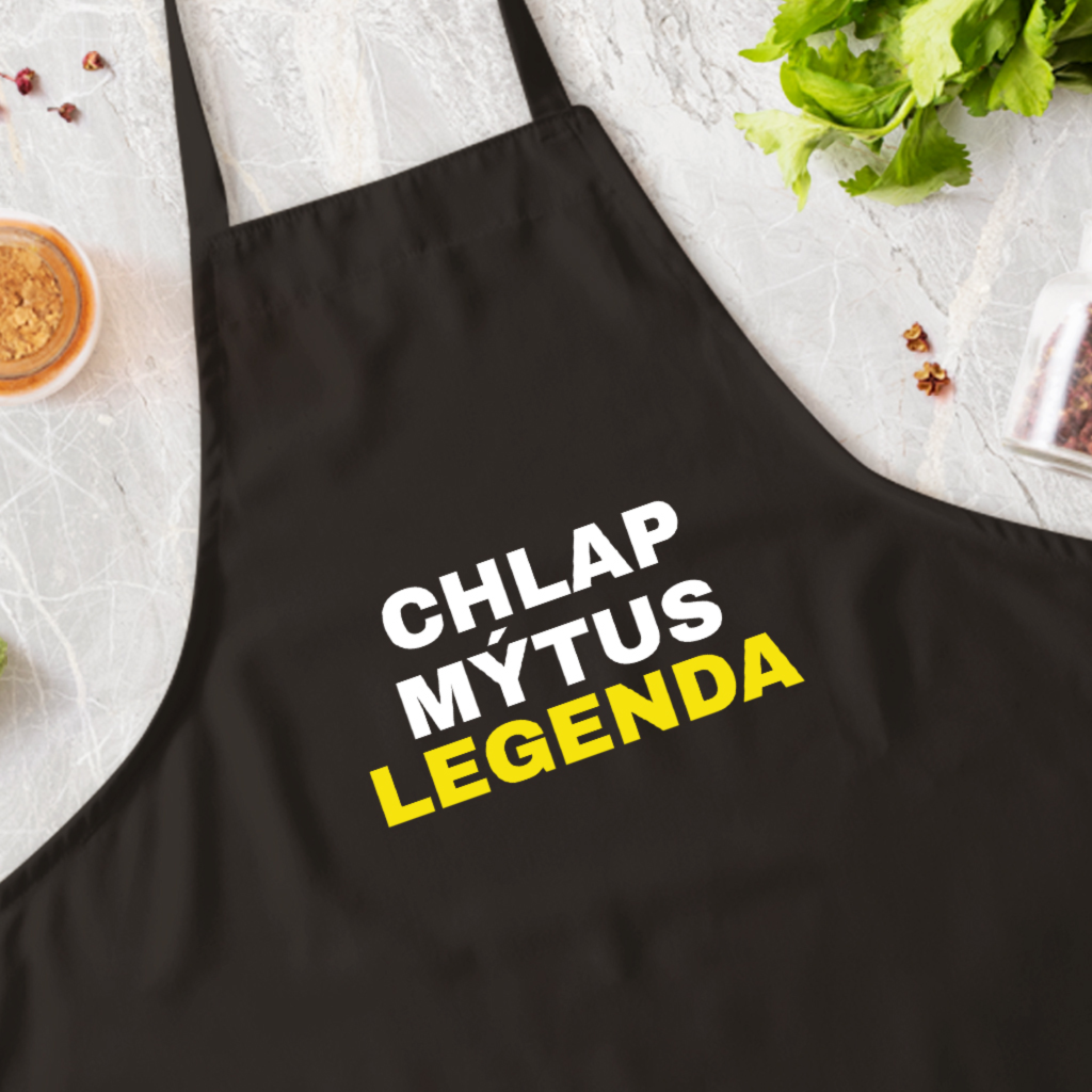 Kuchařská zástěra Chlap, mýtus, legenda