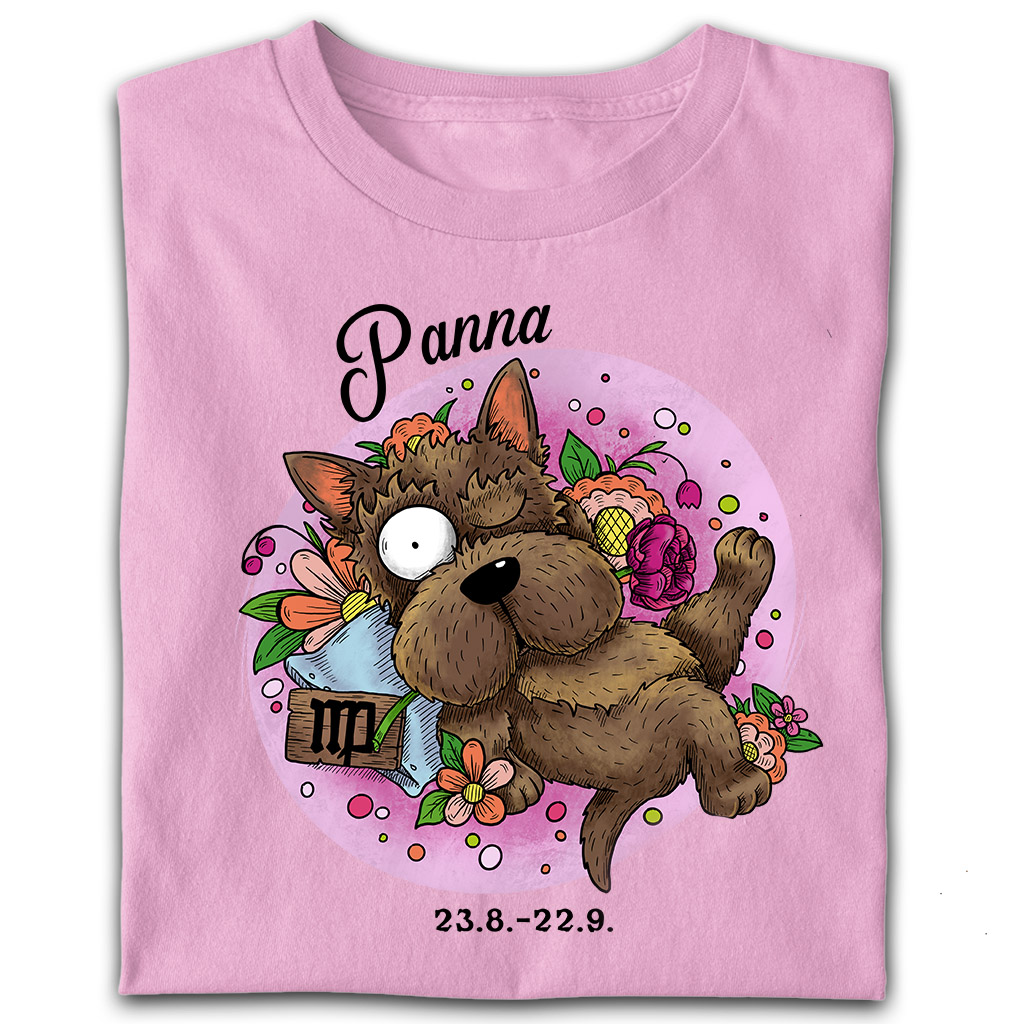 Pánské / Dámské tričko psí horoskop Panna