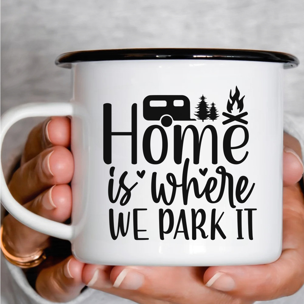 Smaltový plecháček - Home Is Where We Park It