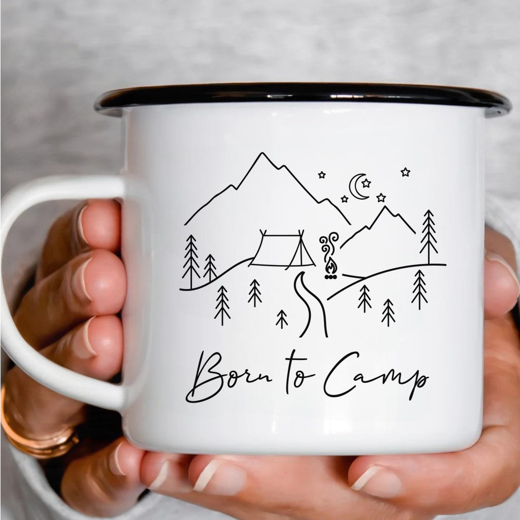 Smaltový plecháček - Born to Camp