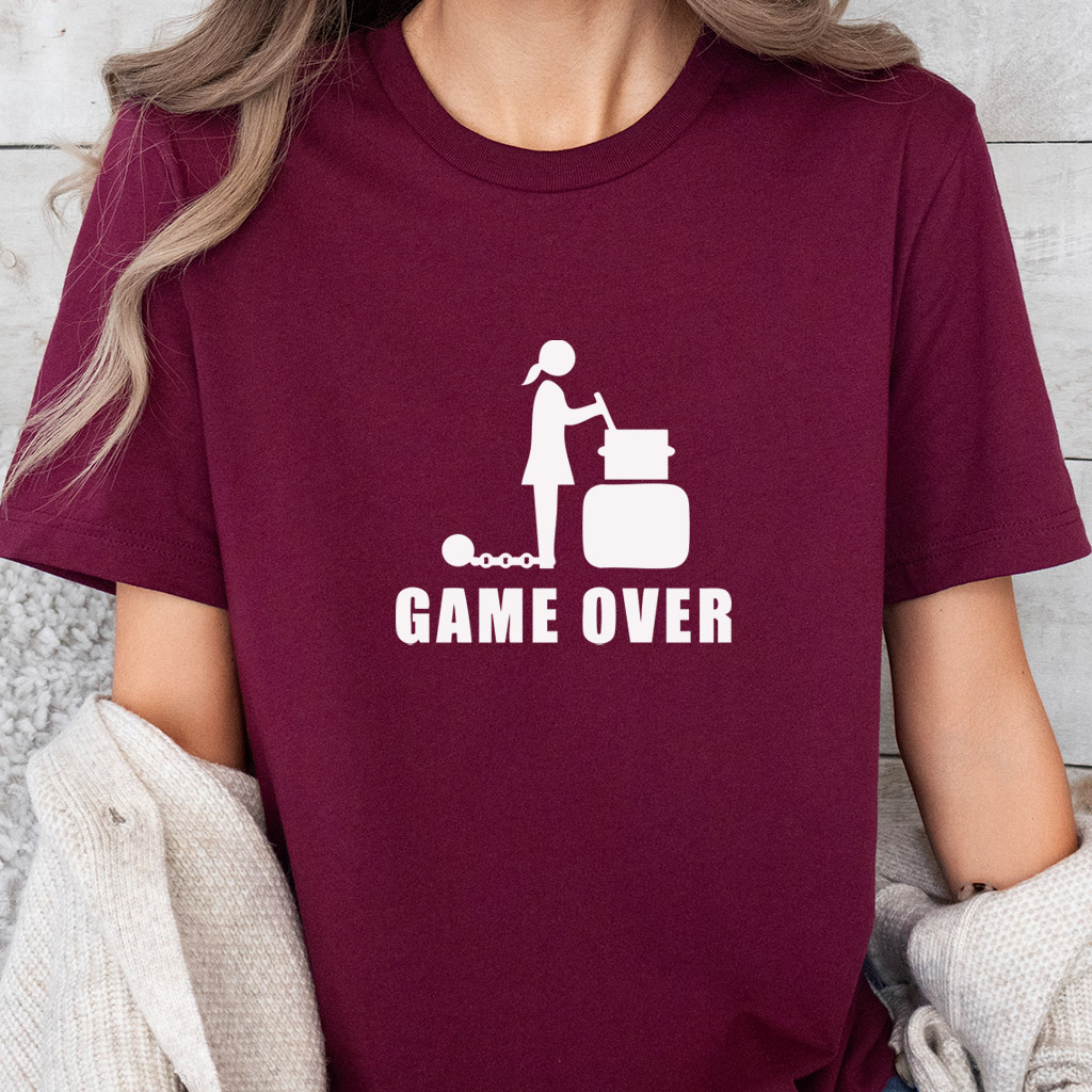 Dámské tričko rozlučka se svobodou - Game Over: Kuchyň Edition