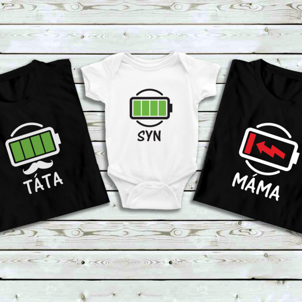 Set triček Low Battery Family