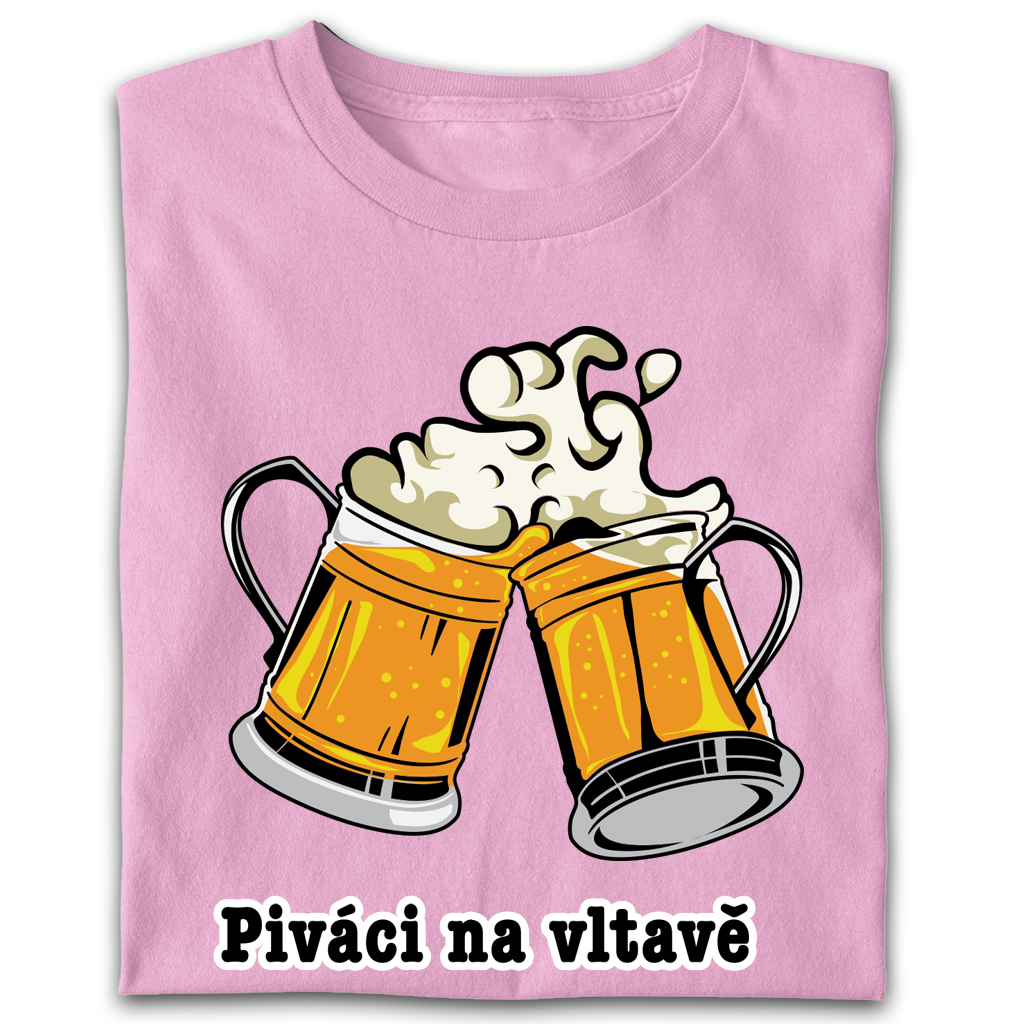 Dámské tričko vodácké - Dva půllitry (vlastní text vpředu i vzadu)