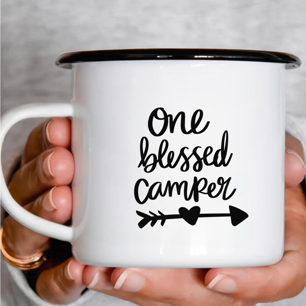 Smaltový plecháček - One Blessed Camper