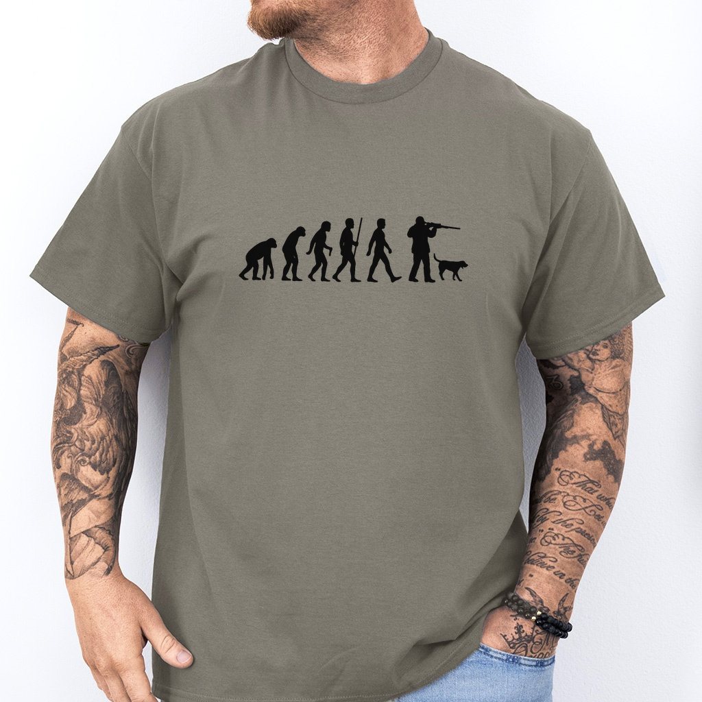 Pánské tričko - Evoluce myslivce
