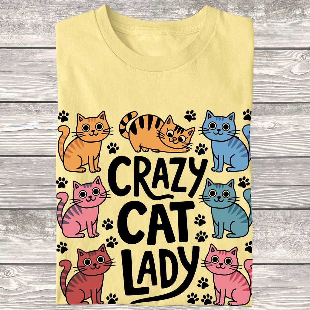 Dámské tričko Crazy cat lady
