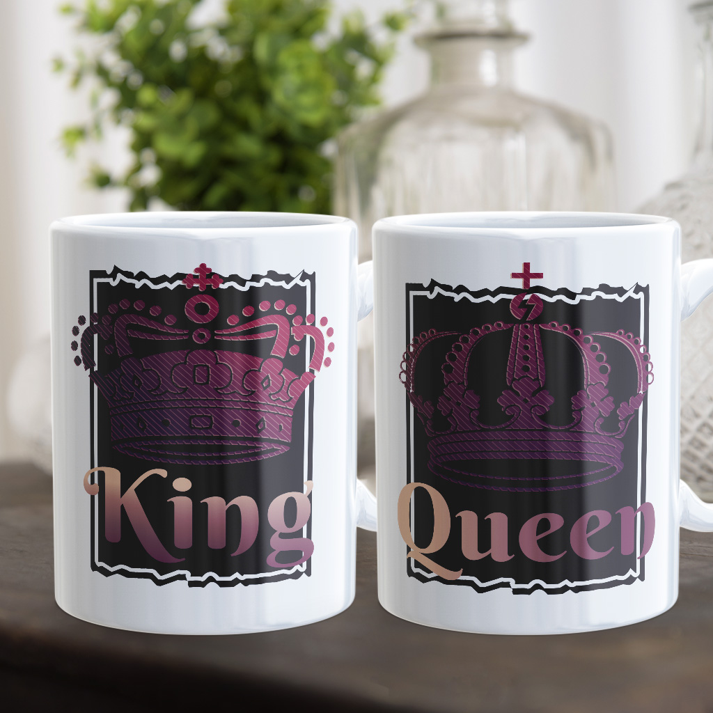 Párové hrnečky King & Queen royal (cena za oba)