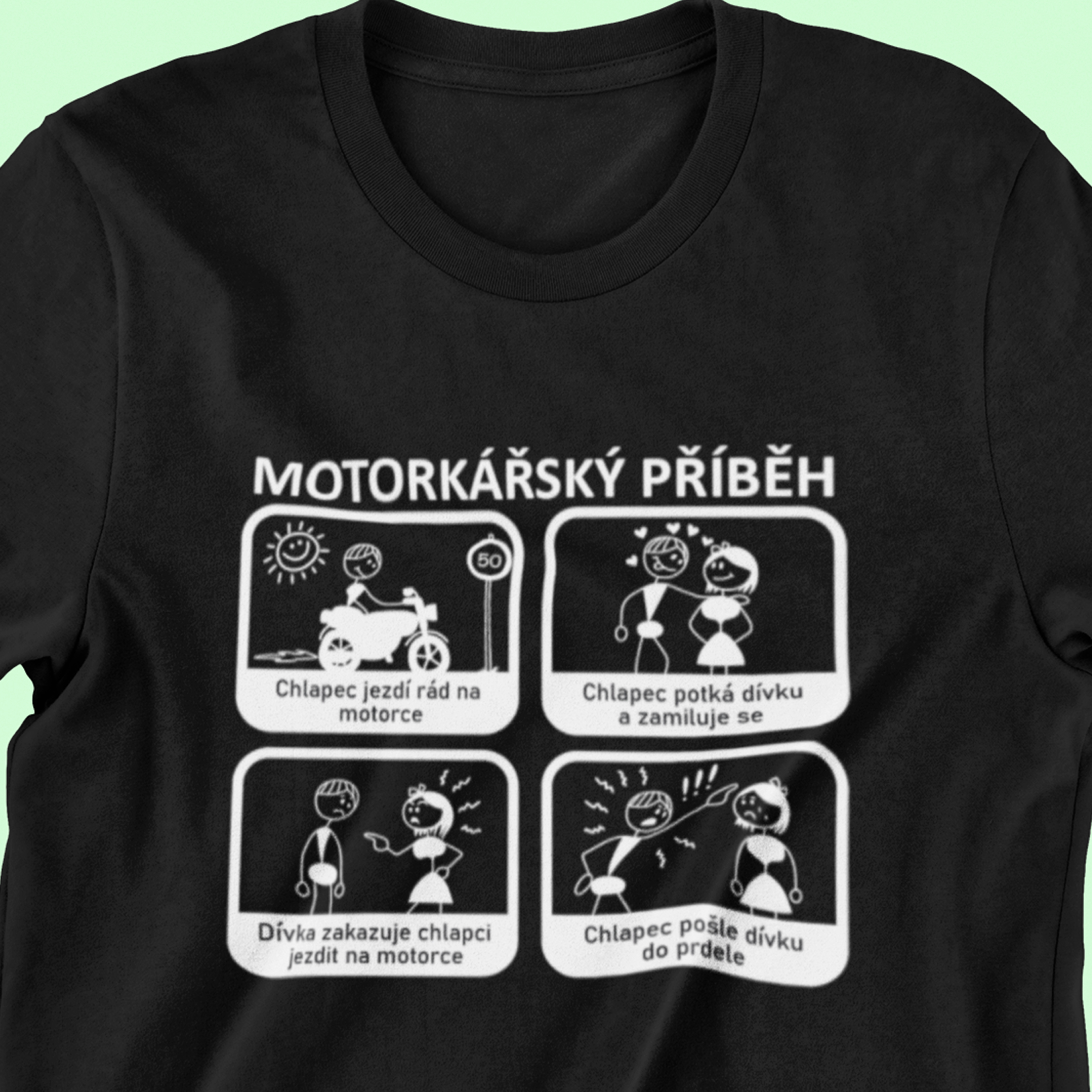 Pánské tričko Motorkářský příběh